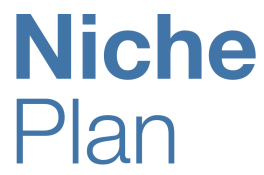 The Niche Plan logo in blue